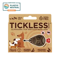 Thumbnail 200x200 for Dispositivo repelente ultrasónico para perros de todos los tamaños, libre de químicos, ideal contra pulgas y garrapatas. Producto ecológico, biodegradable, compostable y certificado como plástico neutral. Protege por al menos 6 meses sin dañar al animal ni al medio ambiente.
