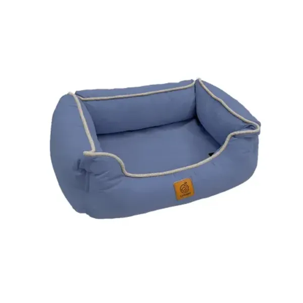Cama ortopédica para perros de color azul, talla XS, con acolchado suave y diseño hipoalergénico.